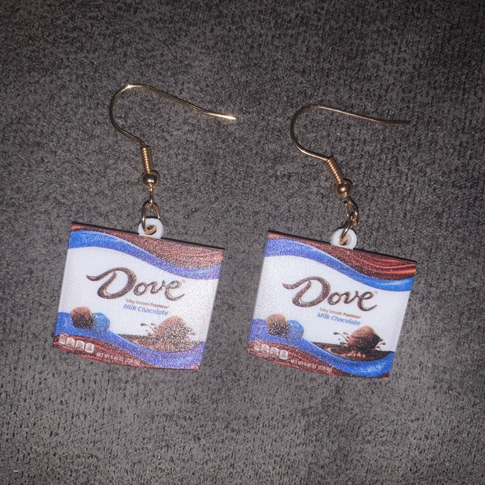 Dove Chocolat Candy Snacks Products Earrings -55